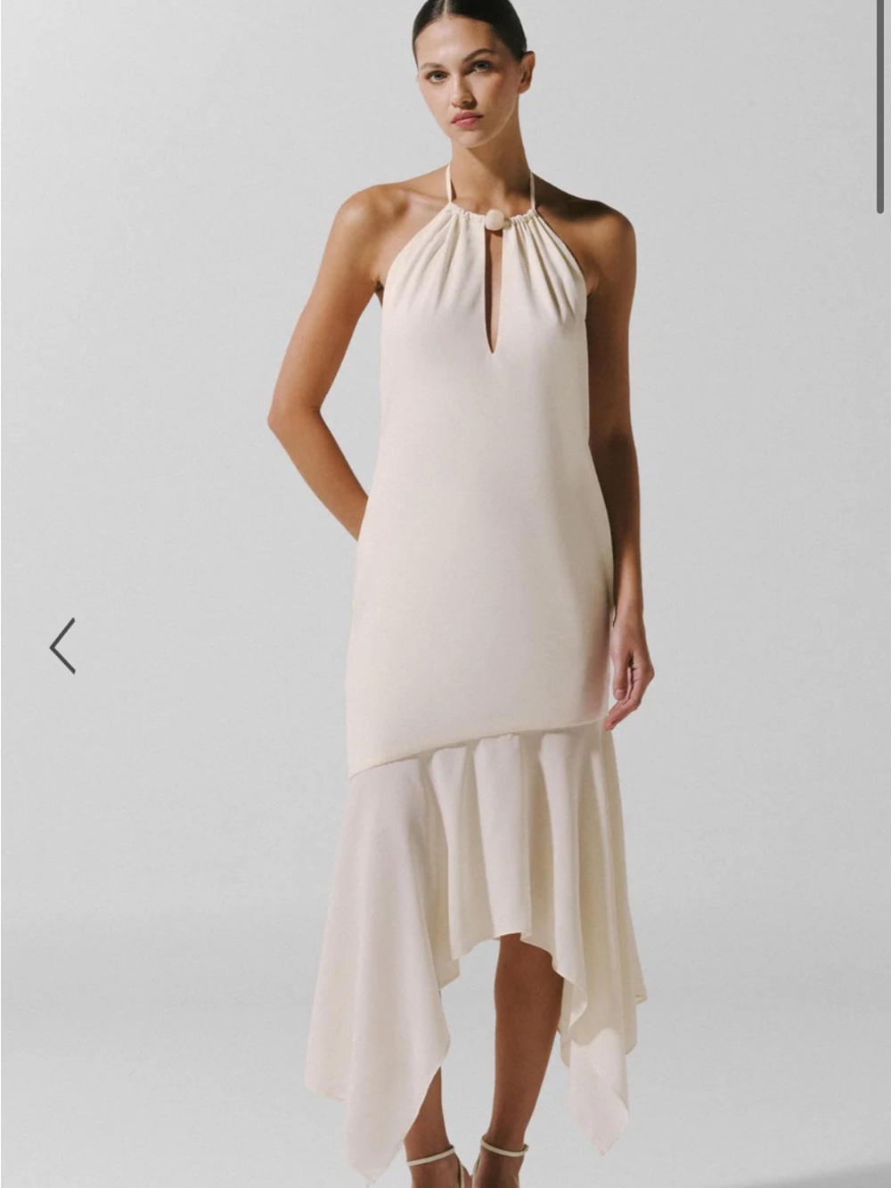 Baobab Collection Ivory Halter High-Low Dress